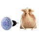 Blue Wheel Flat Ceramic Wine Bottle Stopper